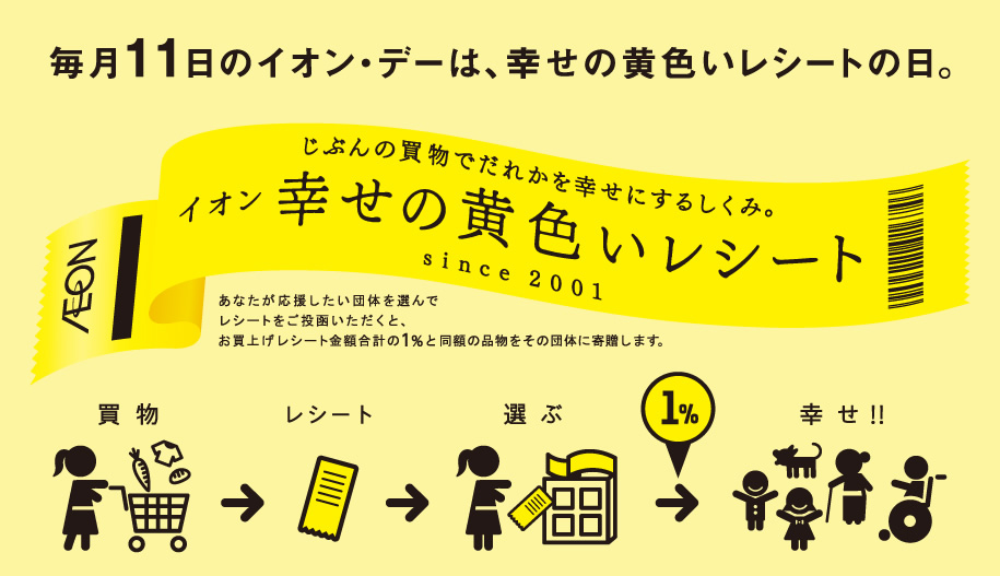 イオン幸せの黄色いレシート