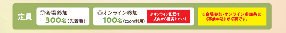 定員と申し込みについて
